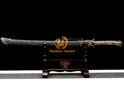 1095 High Carbon Steel Chinese Qing Dao Traditional Chinese Dragon Dao Sword