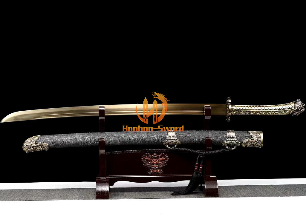 1095 High Carbon Steel Chinese Qing Dao Traditional Chinese Dragon Dao Sword