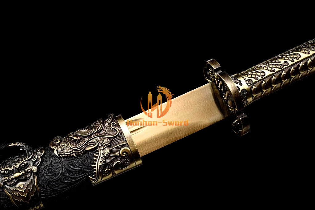 1095 High Carbon Steel Chinese Qing Dao Traditional Chinese Dragon Dao Sword