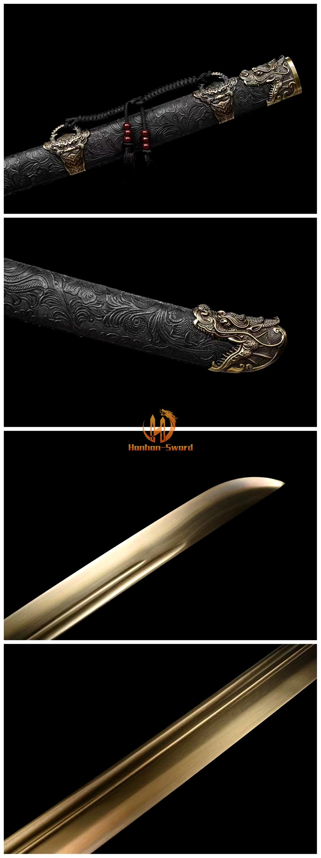 1095 High Carbon Steel Chinese Qing Dao Traditional Chinese Dragon Dao Sword