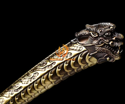 1095 High Carbon Steel Chinese Qing Dao Traditional Chinese Dragon Dao Sword