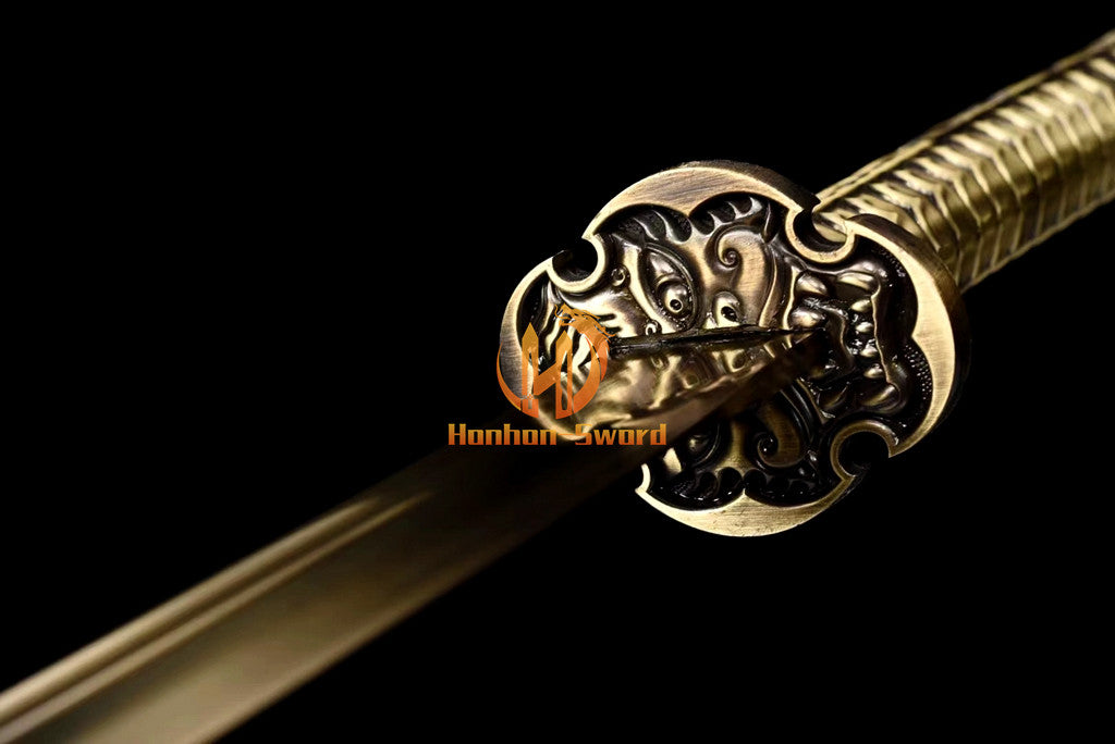 1095 High Carbon Steel Chinese Qing Dao Traditional Chinese Dragon Dao Sword