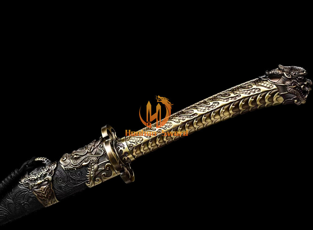 1095 High Carbon Steel Chinese Qing Dao Traditional Chinese Dragon Dao Sword