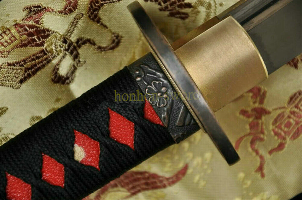 Functional 1095 High Carbon Steel Katana Japanese Samurai Sword Full Tang Sword Black