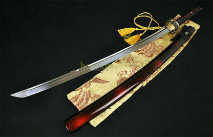 Functional 1095 High Carbon Steel Katana Japanese Samurai Sword Full Tang Sword Black