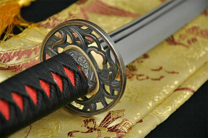 Functional 1095 High Carbon Steel Katana Japanese Samurai Sword Full Tang Sword Black