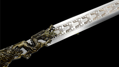 1095 High Carbon Steel Traditional Jian 洪荒古剑 Chinese Jian Sword Full Tang Sword Brown