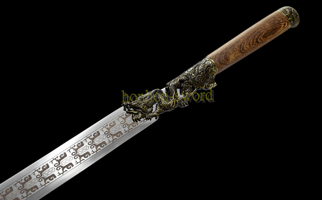 1095 High Carbon Steel Traditional Jian 洪荒古剑 Chinese Jian Sword Full Tang Sword Brown