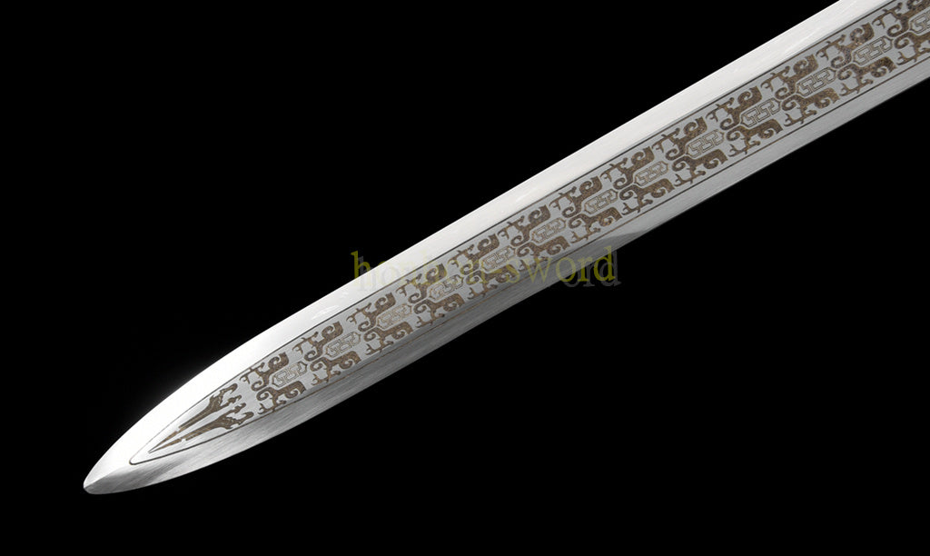 1095 High Carbon Steel Traditional Jian 洪荒古剑 Chinese Jian Sword Full Tang Sword Brown