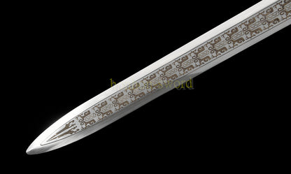 1095 High Carbon Steel Traditional Jian 洪荒古剑 Chinese Jian Sword Full Tang Sword Brown