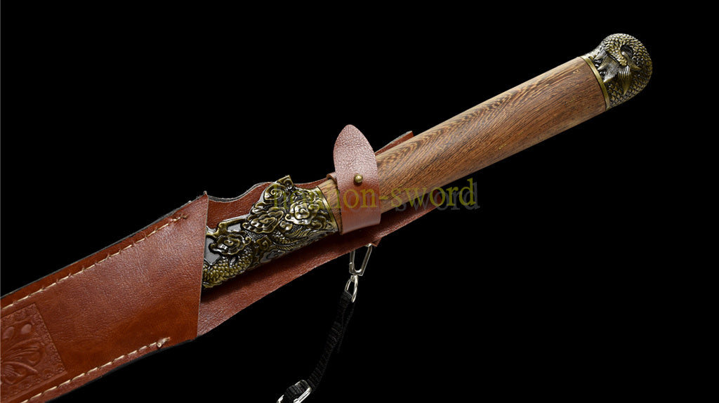 1095 High Carbon Steel Traditional Jian 洪荒古剑 Chinese Jian Sword Full Tang Sword Brown