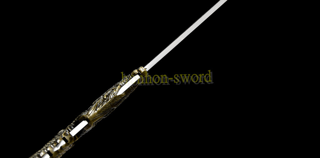 1095 High Carbon Steel Traditional Jian 洪荒古剑 Chinese Jian Sword Full Tang Sword Brown