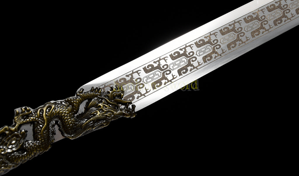 1095 High Carbon Steel Traditional Jian 洪荒古剑 Chinese Jian Sword Full Tang Sword Brown