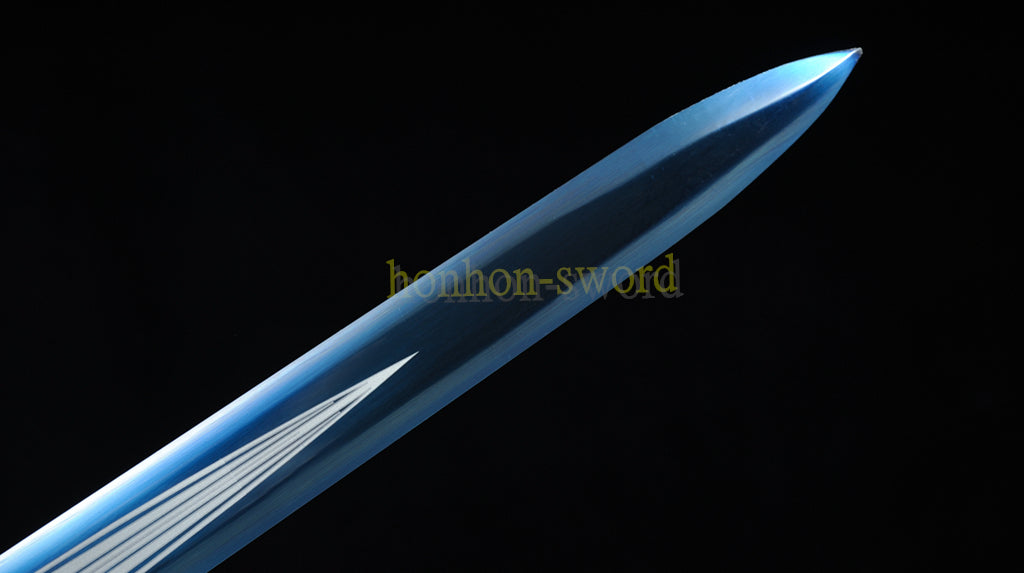 1095 High Carbon Steel Traditional Han Dynasty Jian 汉剑 Chinese Jian Sword Full Tang Sword Blue
