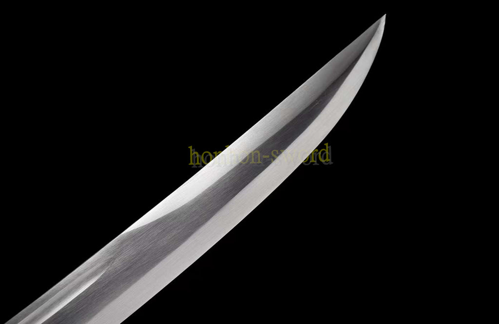 1095 High Carbon Steel Traditional Chinese Qing Dynasty Dao 雁翎刀 Alloy Fittings Black