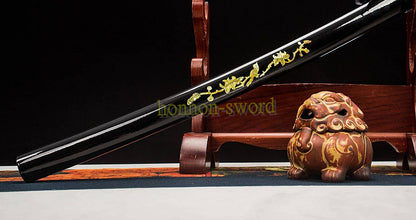 Functional 1095 High Carbon Steel Katana Japanese Samurai Sword Full Tang Sword Black