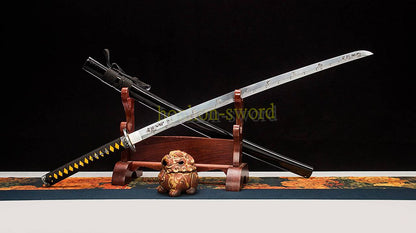 Functional 1095 High Carbon Steel Katana Japanese Samurai Sword Full Tang Sword Black