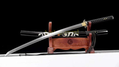 1095 High Carbon Steel Katana Japanese Samurai Sword Full Tang Sword Black Dragon