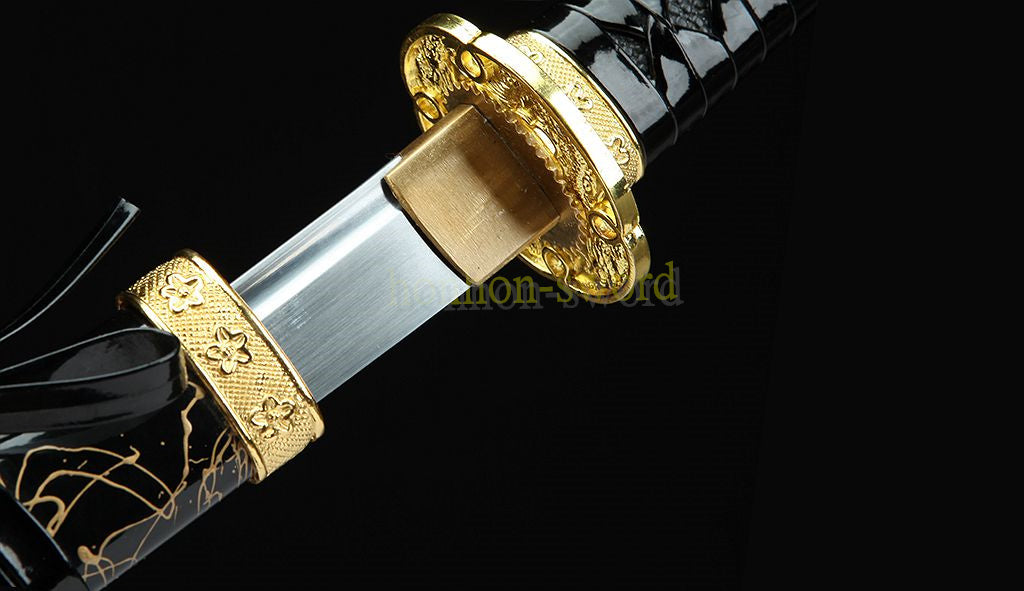 1095 High Carbon Steel Tanto Japanese Samurai Short Sword Full Tang Black