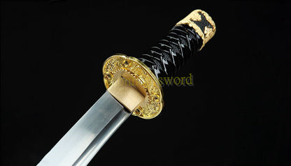 1095 High Carbon Steel Tanto Japanese Samurai Short Sword Full Tang Black