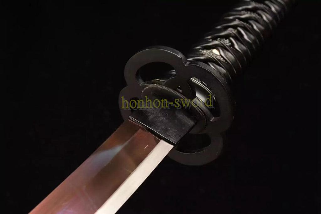 51inch 1095 High Carbon Steel Nodachi Japanese Samurai Sword Full Tang Sword Purple Blade