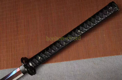 51inch 1095 High Carbon Steel Nodachi Japanese Samurai Sword Full Tang Sword Purple Blade