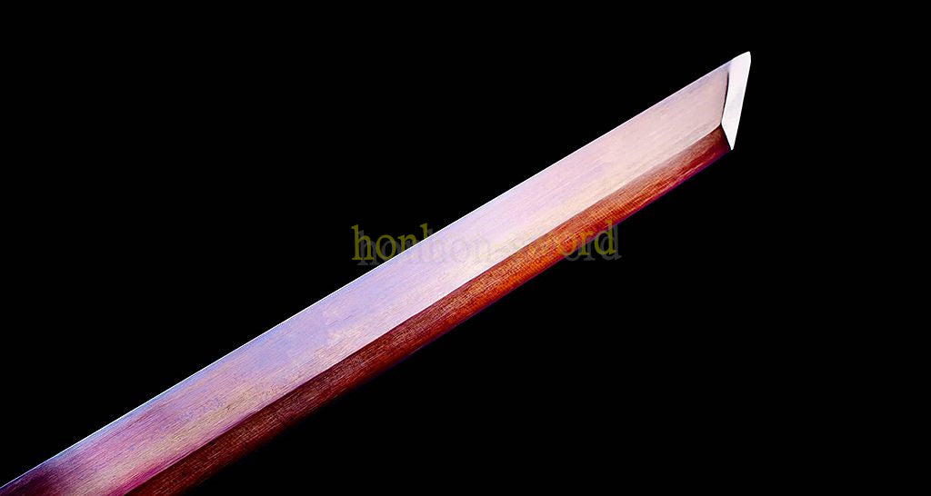 High Manganese Steel Tang Dynasty Dao 唐刀 Chinese Dao Sword Full Tang Battle Ready Red Blade