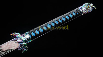 High Manganese Steel Tang Dynasty Dao 唐刀 Chinese Dao Sword Full Tang Battle Ready Red Blade