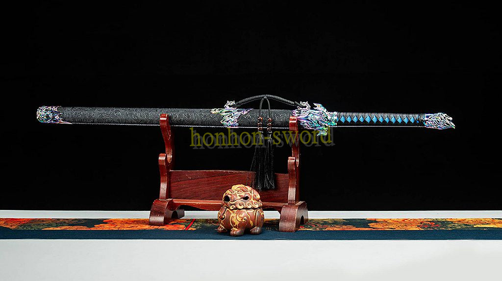 High Manganese Steel Tang Dynasty Dao 唐刀 Chinese Dao Sword Full Tang Battle Ready Red Blade