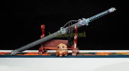 High Manganese Steel Tang Dynasty Dao 唐刀 Chinese Dao Sword Full Tang Battle Ready Red Blade