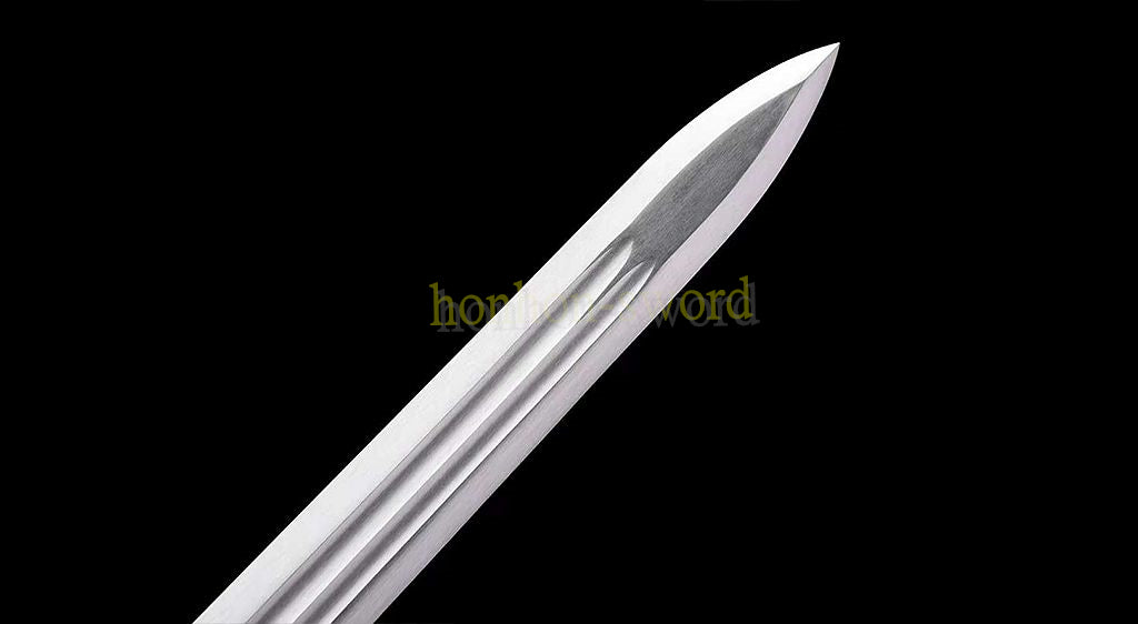 High Manganese Steel Han Jian Chinese Jian Sword Full Tang Battle Ready Rosewood