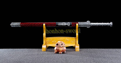 Épée chinoise Han Jian en acier à haute teneur en manganèse, lame violette prête pour la bataille 