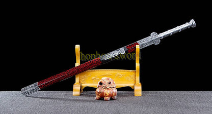 Épée chinoise Han Jian en acier à haute teneur en manganèse, lame violette prête pour la bataille 