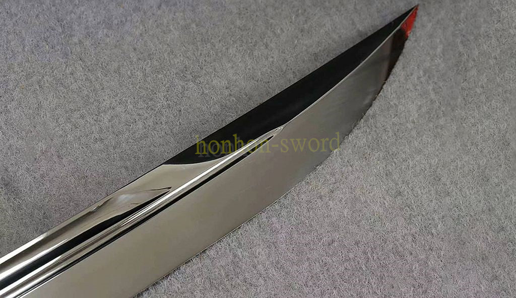L6 Steel Qing Dao Chinese Dao Sword 绣春刀 Full Tang Battle Ready Black Mirror Polished