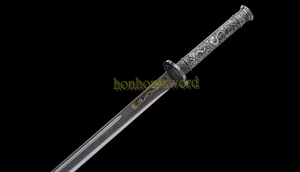 High Manganese Steel Tang Dao Chinese Dao Sword 唐刀 Full Tang Battle Ready Black