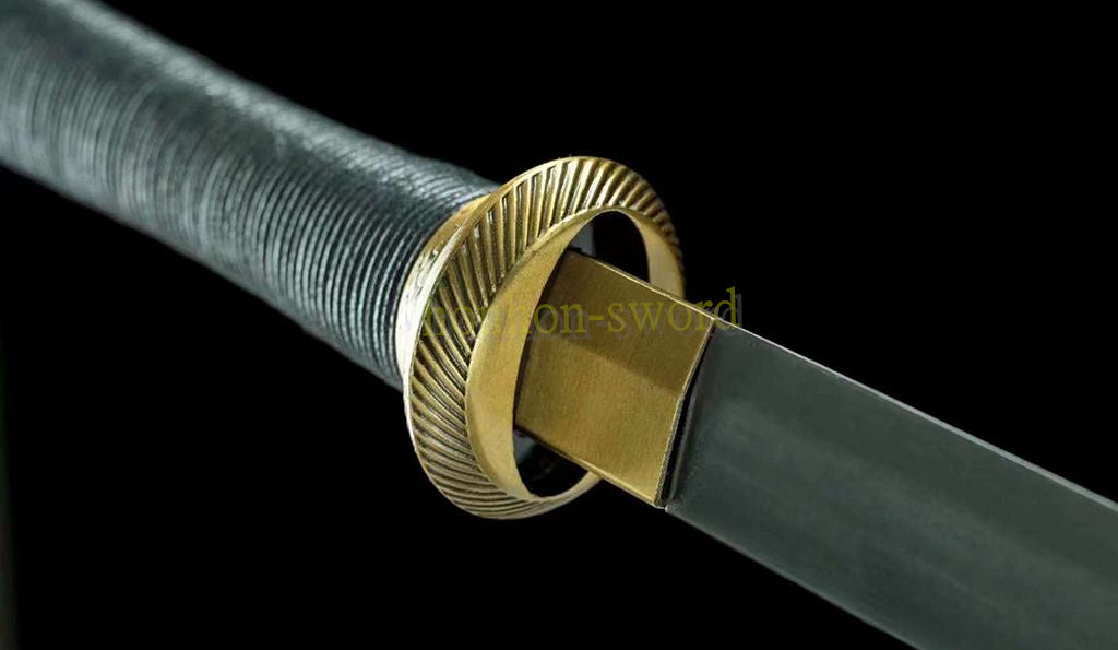 Épée chinoise Huanshou Dao en acier à haute teneur en manganèse, Tang Dao, prête pour la bataille, noire 