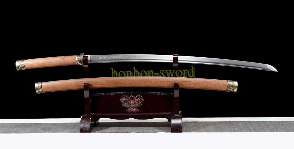 1095 High Carbon Steel Shirasaya Japanese Samurai Sword Full Tang Sword Rosewood