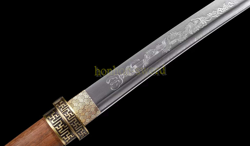 1095 High Carbon Steel Shirasaya Japanese Samurai Sword Full Tang Sword Rosewood