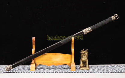 1095 High Carbon Steel Tang Dao 唐刀 Mirror Blade Traditional Chinese Dao Sword KAMASU-Kissaki Full Tang Sword