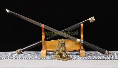 1095 High Carbon Steel Tang Dao 唐刀 Mirror Blade Traditional Chinese Dao Sword KAMASU-Kissaki Full Tang Sword
