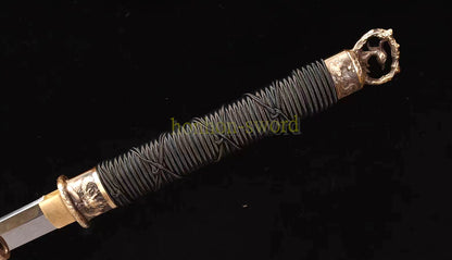 1095 High Carbon Steel Tang Dao 唐刀 Mirror Blade Traditional Chinese Dao Sword KAMASU-Kissaki Full Tang Sword