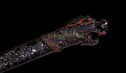 1095 Kohlenstoffstahl Katana Blaue Klinge Japanisches Samurai-Schwert Full Tang Schwarz 