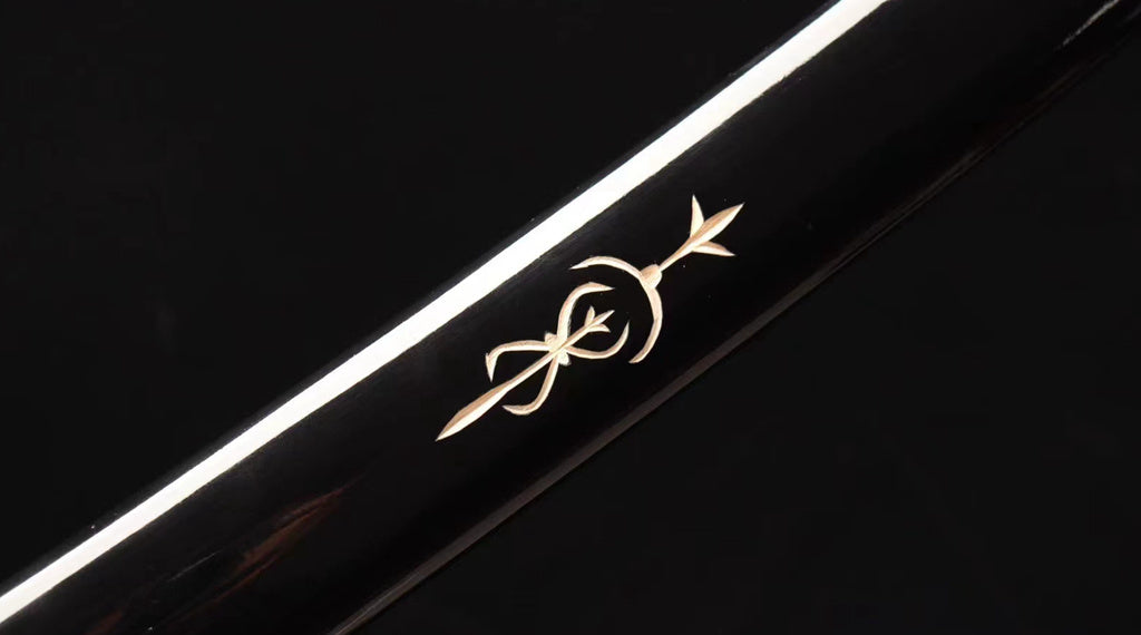 1095 High Carbon Steel Shirasaya Katana Japanese Samurai Sword Stick Black