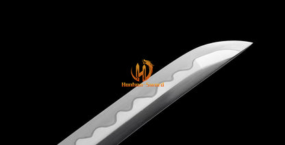 Katana à lame bleue en acier à haute teneur en carbone 1095, épée de samouraï japonais, épée complète noire 