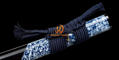 Katana à lame bleue en acier à haute teneur en carbone 1095, épée de samouraï japonais, épée complète noire 
