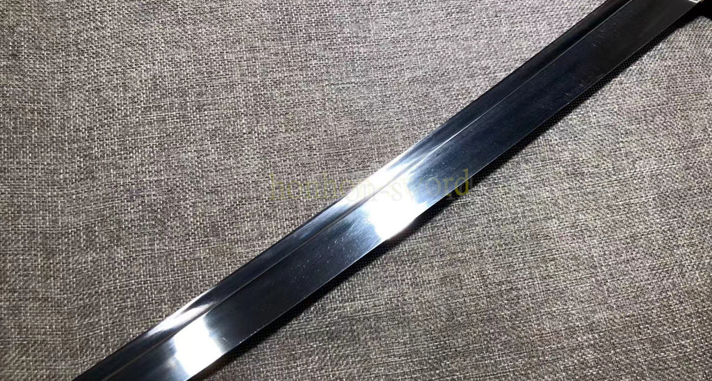 Katana à lame bleue en acier à haute teneur en carbone 1095, épée de samouraï japonais, épée complète noire 
