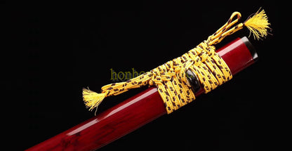 Katana à lame bleue en acier à haute teneur en carbone 1095, épée de samouraï japonais, épée complète noire 