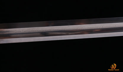 High Quality Damascus Folded Steel Han Dao 环首刀 Chinese Sword Rosewood Sheath