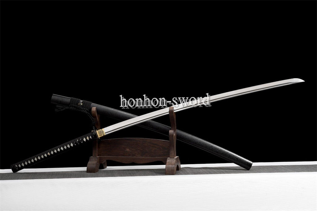 51" Long Damascus Folded Steel Japanese Nodachi Katana Samurai Sword Hand Forge