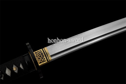 51" Long Damascus Folded Steel Japanese Nodachi Katana Samurai Sword Hand Forge